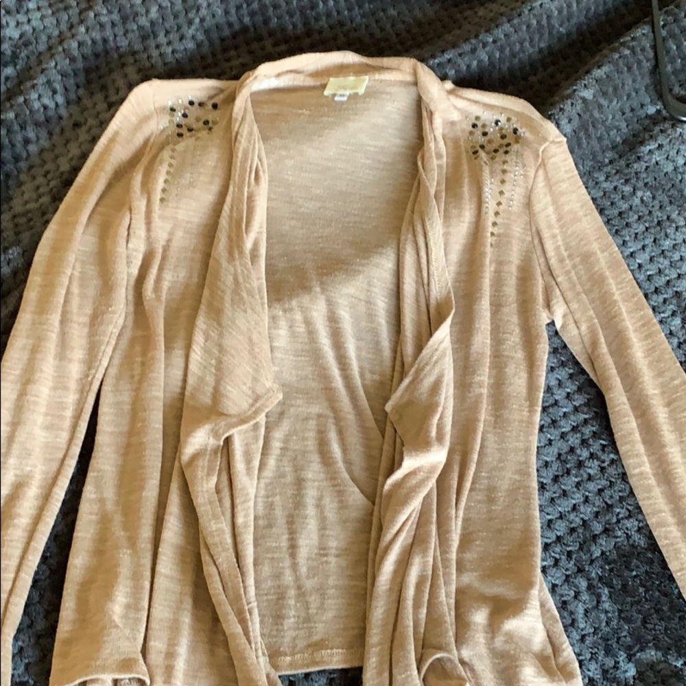 Tan cardigan